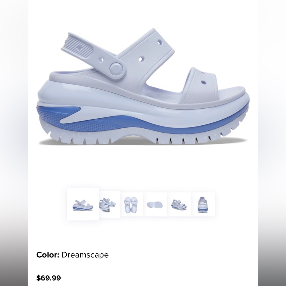 NWT Croc’s Mega Crush Sandals